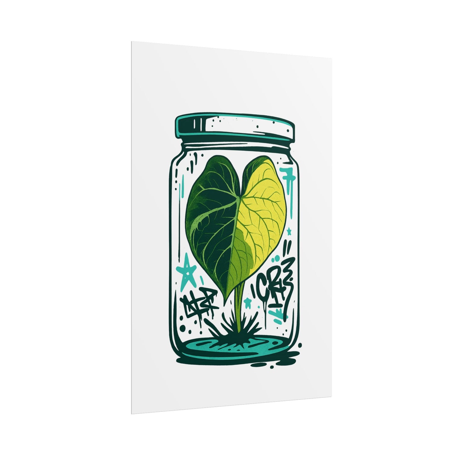 Microcultivate Graffiti Melo Aurea, Botanical Wall Art
