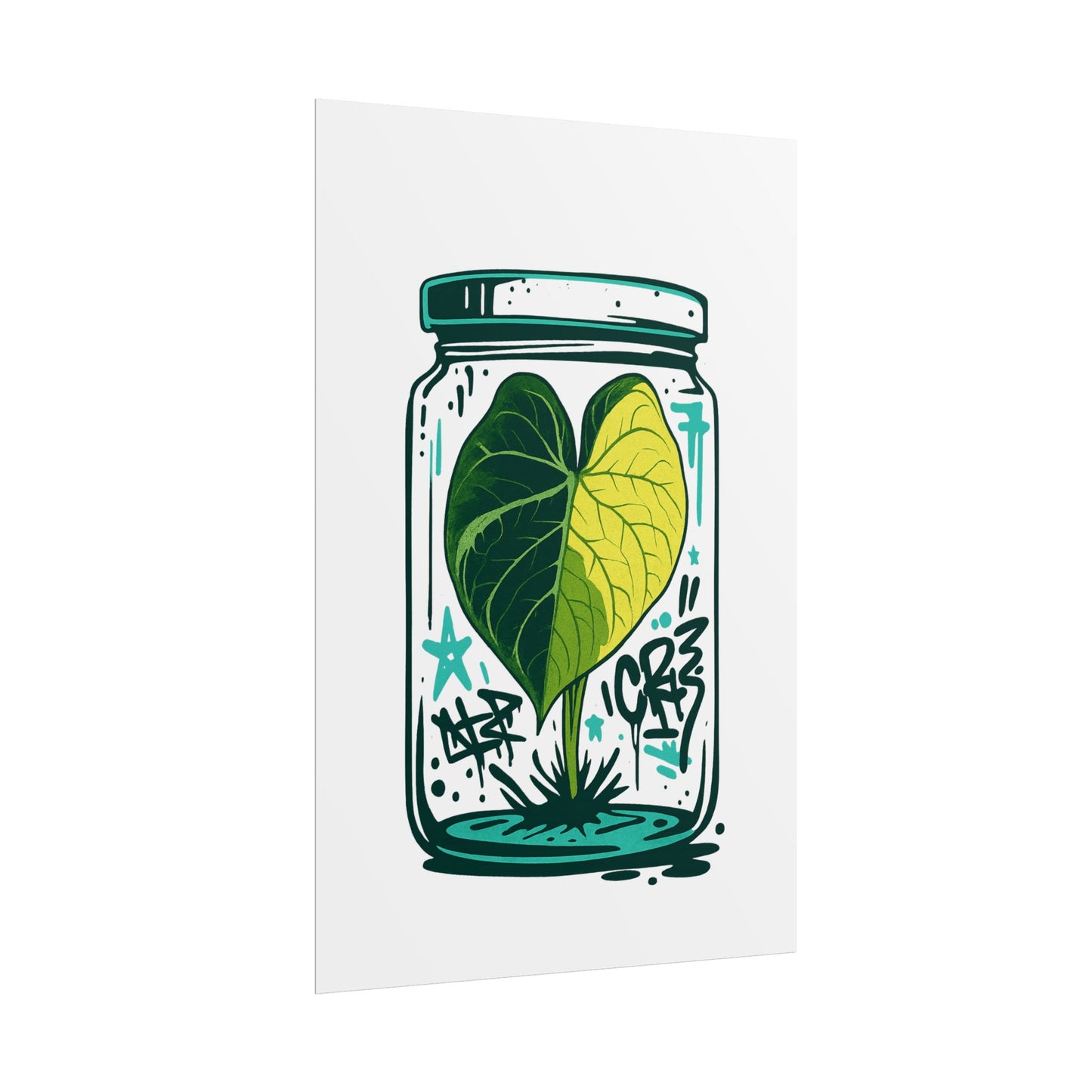 Microcultivate Graffiti Melo Aurea, Botanical Wall Art