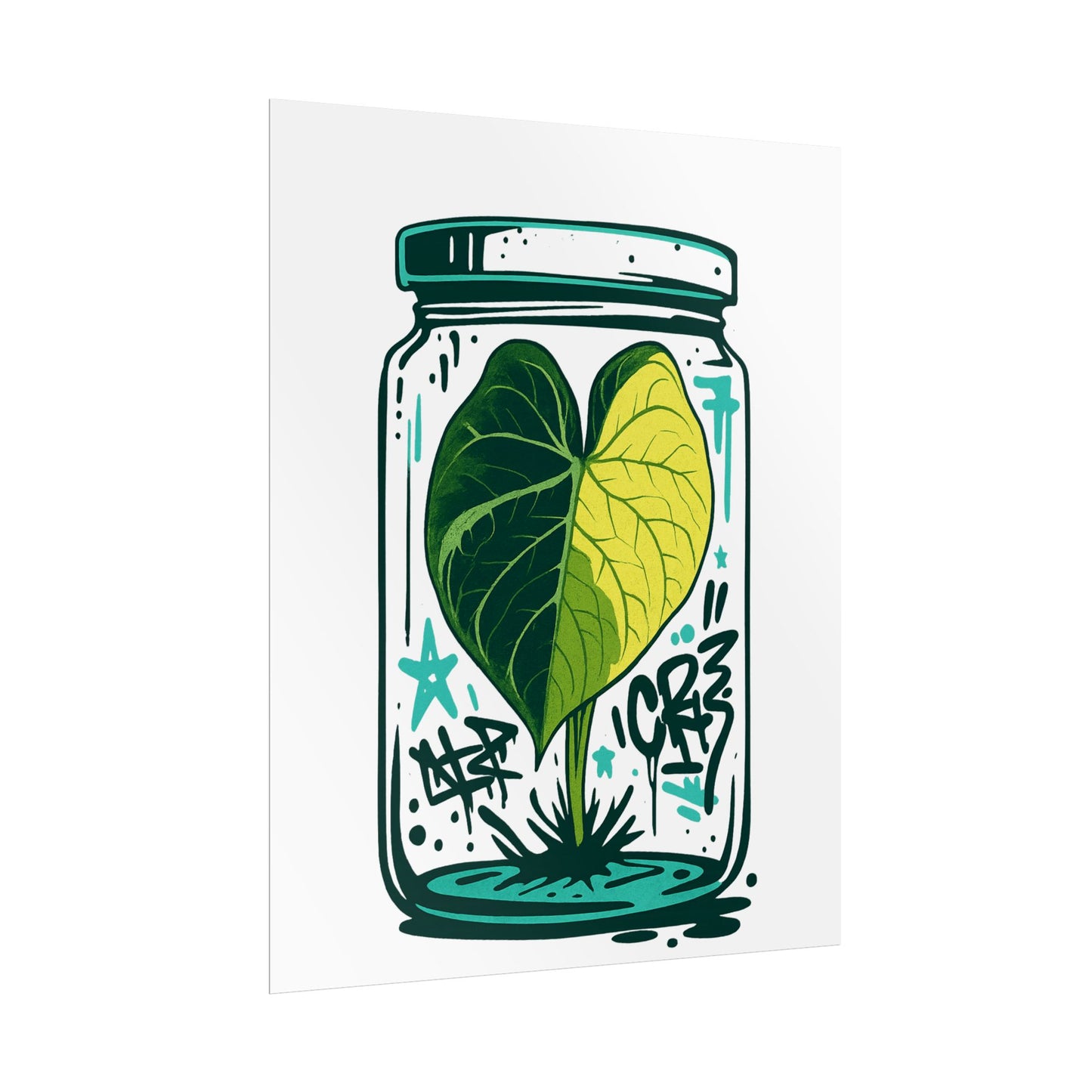 Microcultivate Graffiti Melo Aurea, Botanical Wall Art