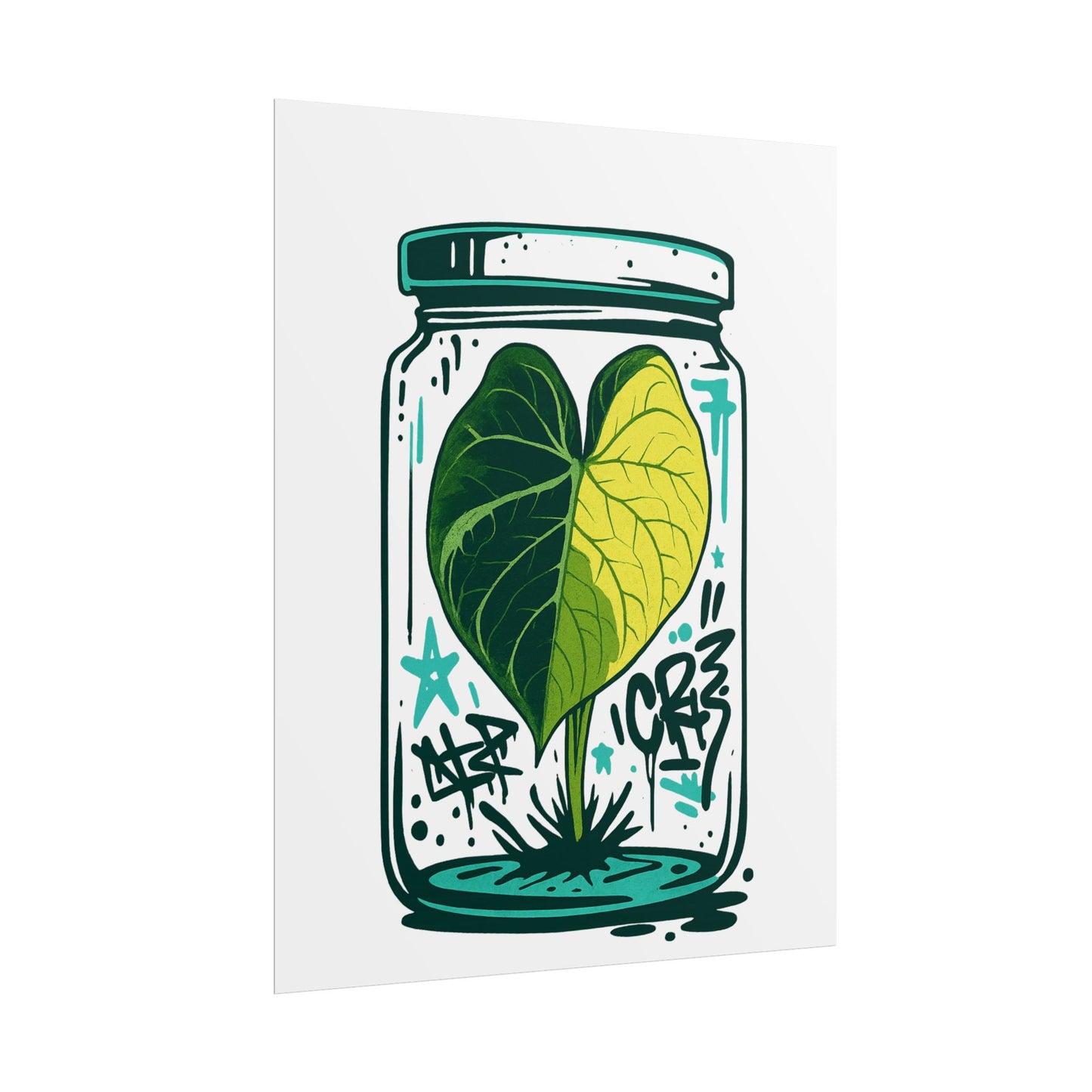 Microcultivate Graffiti Melo Aurea, Botanical Wall Art