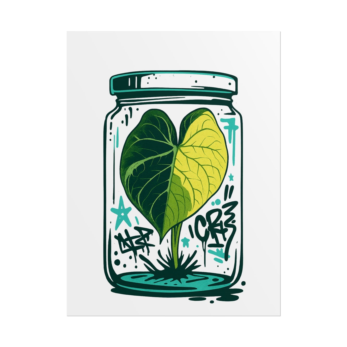 Microcultivate Graffiti Melo Aurea, Botanical Wall Art