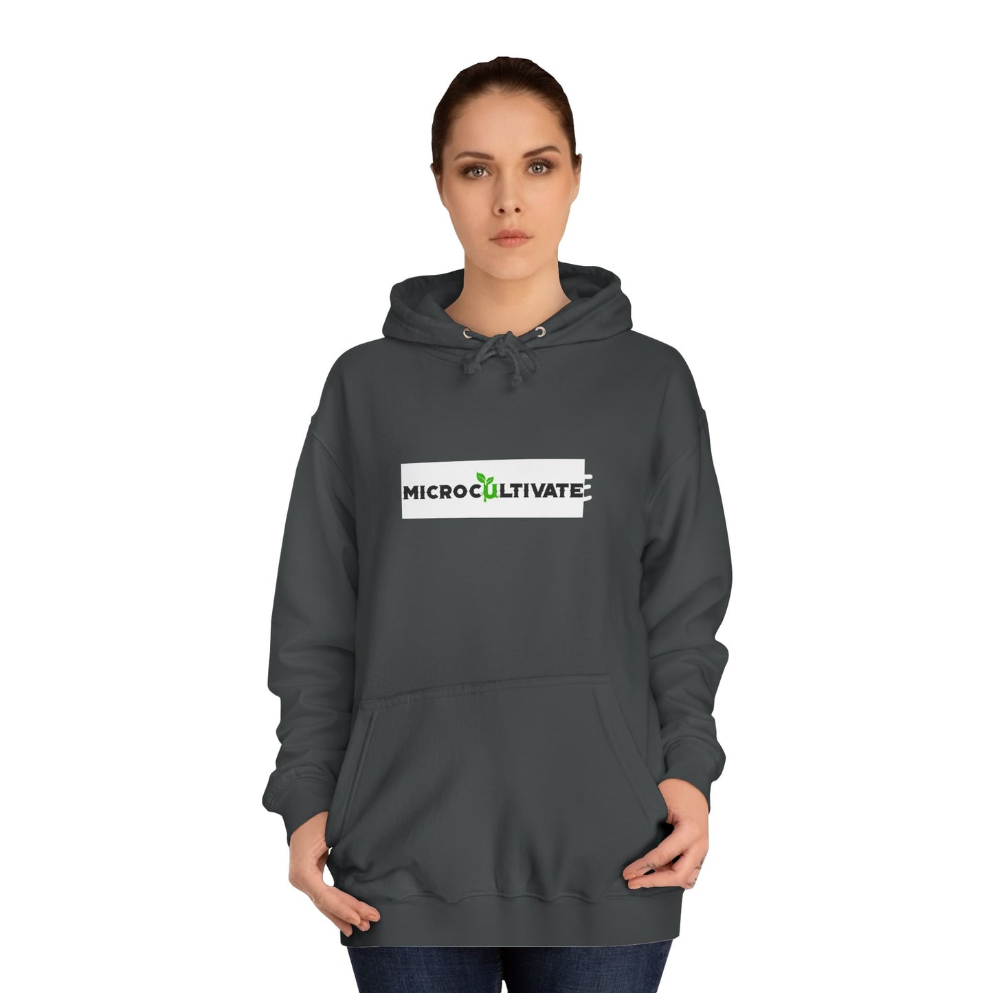 Microcultivate Graffiti TC College Hoodie, Unisex Hoodie for Plant Lovers, Cozy Sweatshirt, Gift for Students, Eco-Friendly Apparel