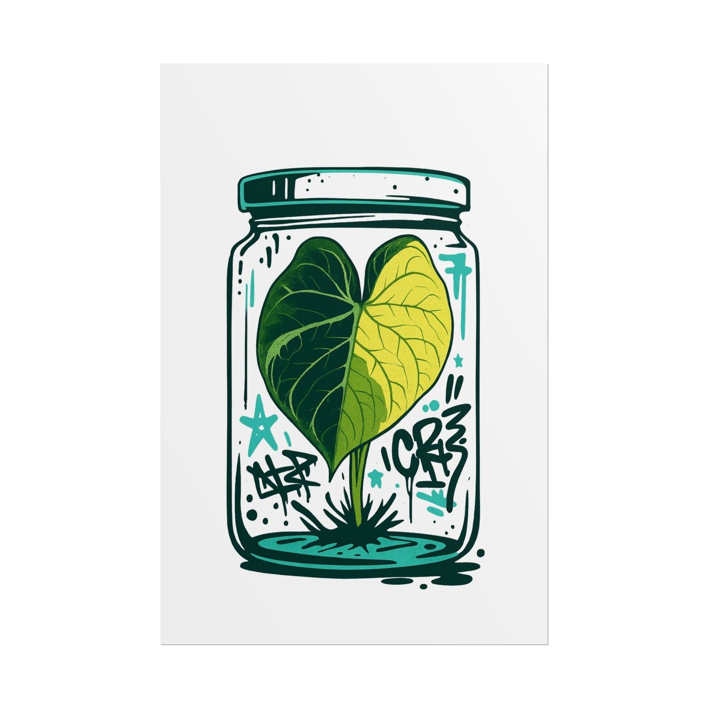 Microcultivate Graffiti Melo Aurea, Botanical Wall Art