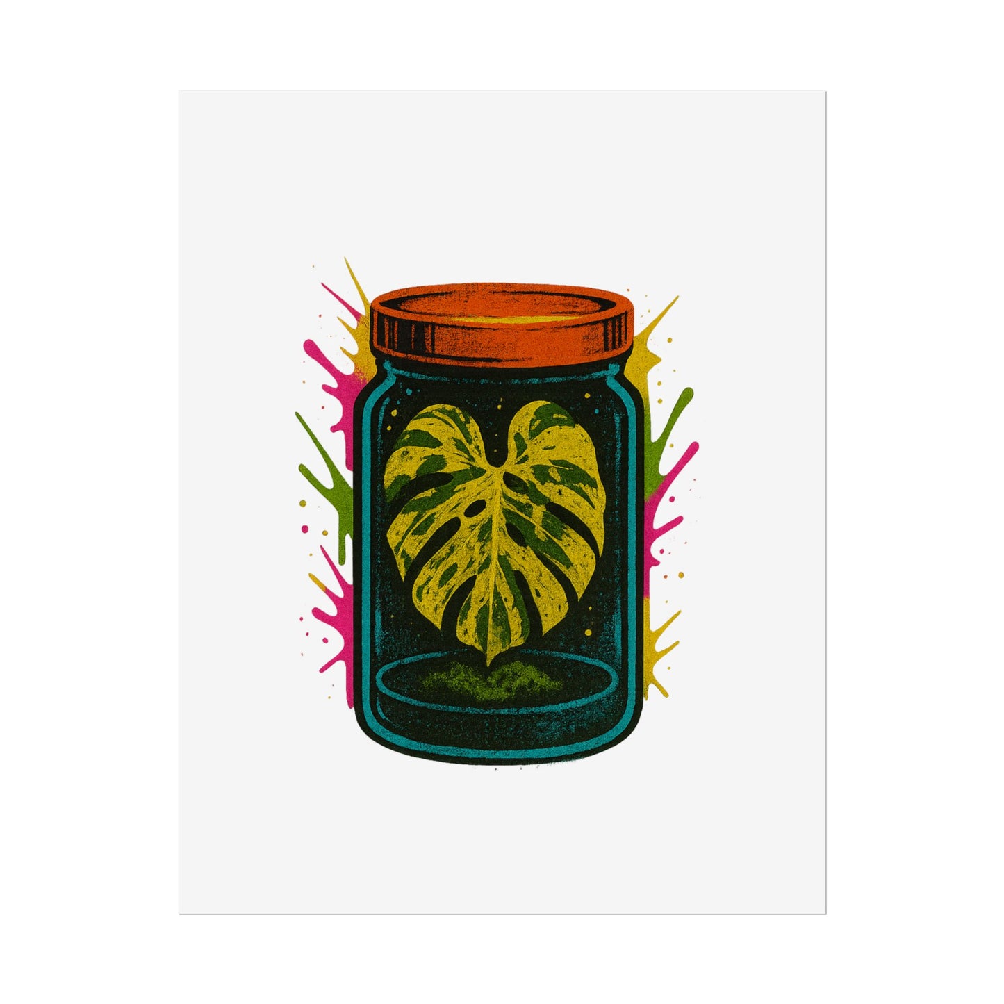 Microcultivate Monstera Graffiti Wall Art