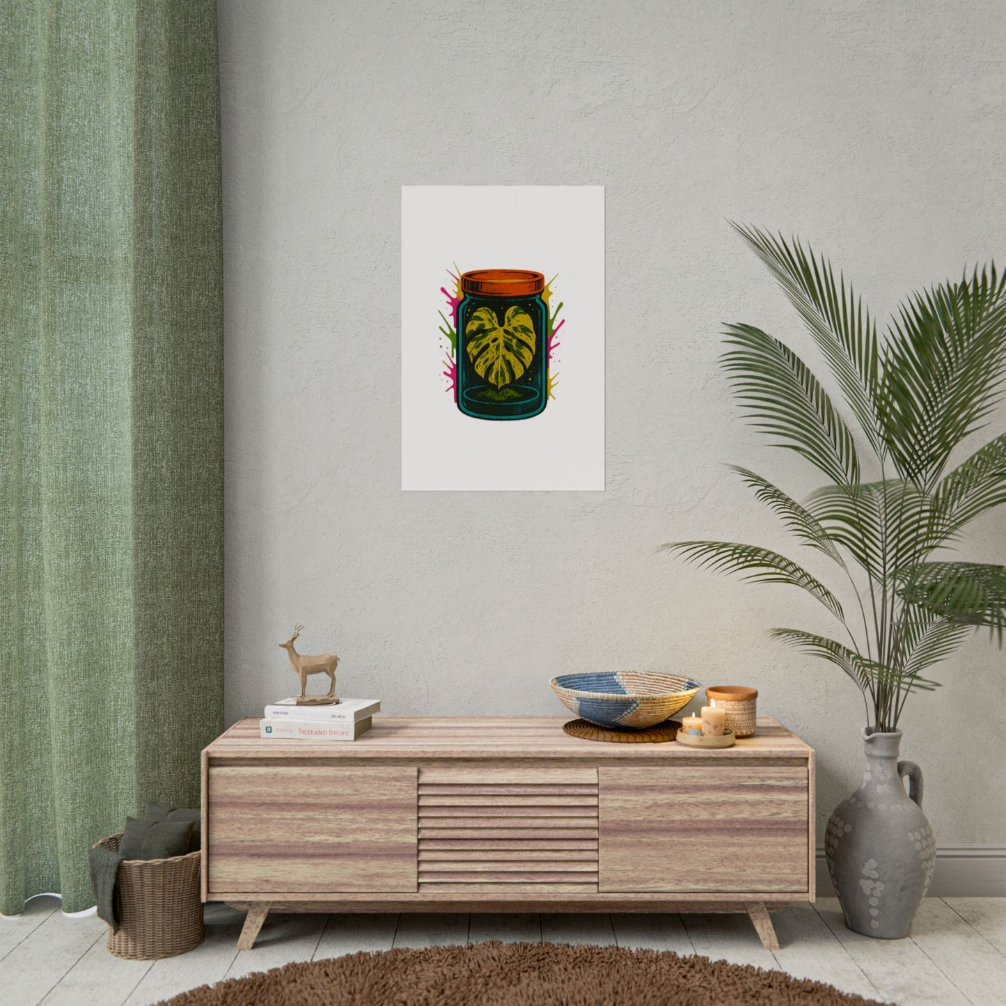 Microcultivate Monstera Graffiti Wall Art