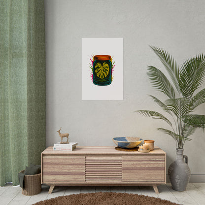 Microcultivate Monstera Graffiti Wall Art