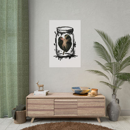 Microcultivate Balloon Heart Pink Graffiti Botanical Art Prints