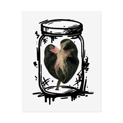 Microcultivate Balloon Heart Pink Graffiti Botanical Art Prints