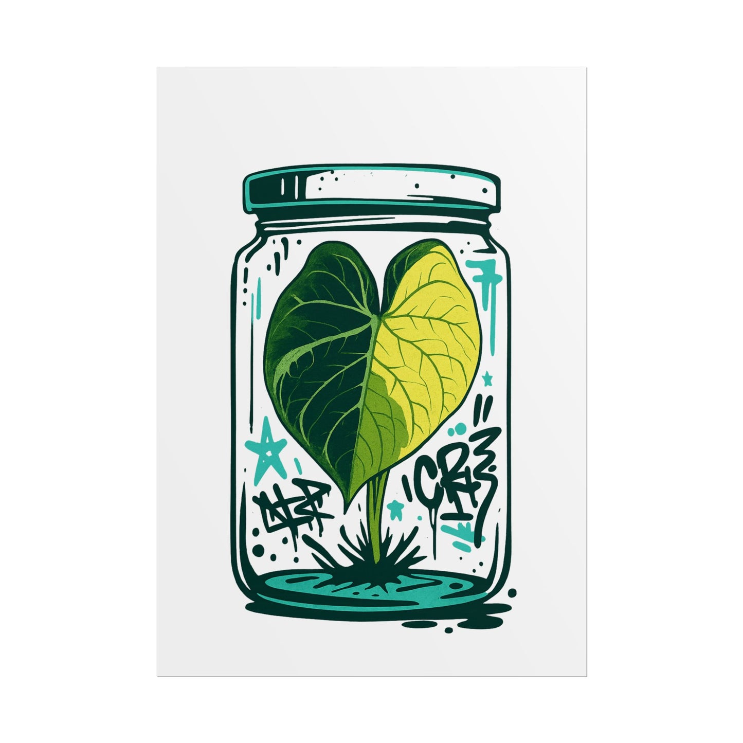 Microcultivate Graffiti Melo Aurea, Botanical Wall Art