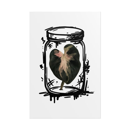 Microcultivate Balloon Heart Pink Graffiti Botanical Art Prints