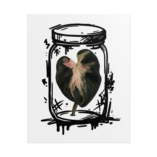 Microcultivate Balloon Heart Pink Graffiti Botanical Art Prints