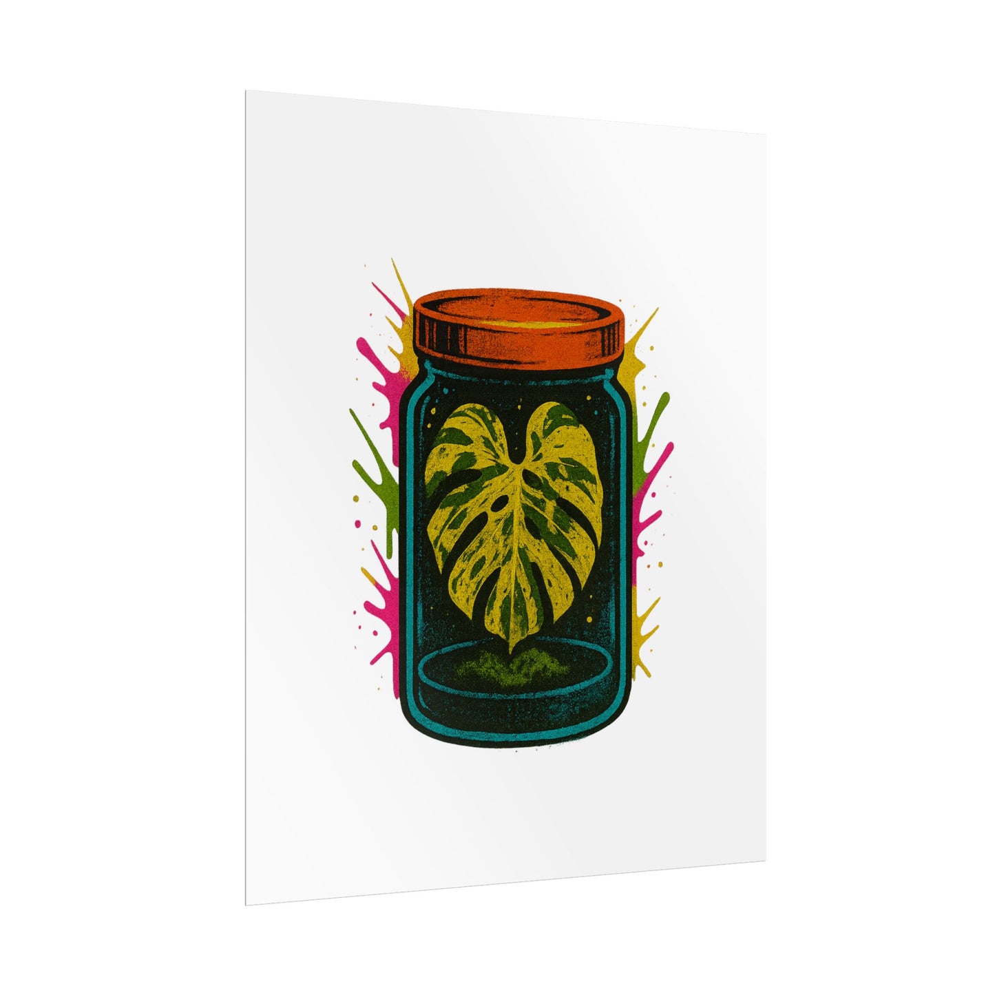 Microcultivate Monstera Graffiti Wall Art