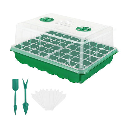 12/24/48 Holes Seed Starter Trays Gardening Seedling Pot Humidity Dome Plant Pot Garden Accessories Hydroponics Growing System