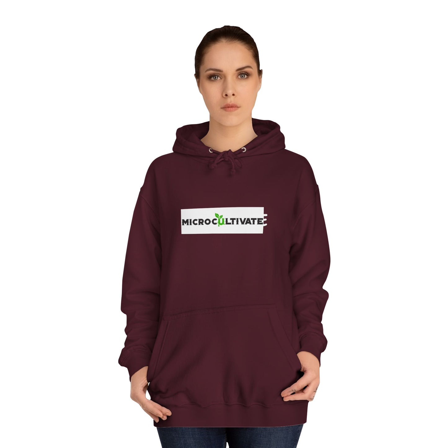 Microcultivate Graffiti TC College Hoodie, Unisex Hoodie for Plant Lovers, Cozy Sweatshirt, Gift for Students, Eco-Friendly Apparel