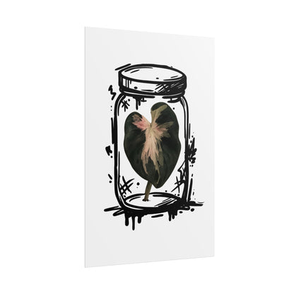 Microcultivate Balloon Heart Pink Graffiti Botanical Art Prints