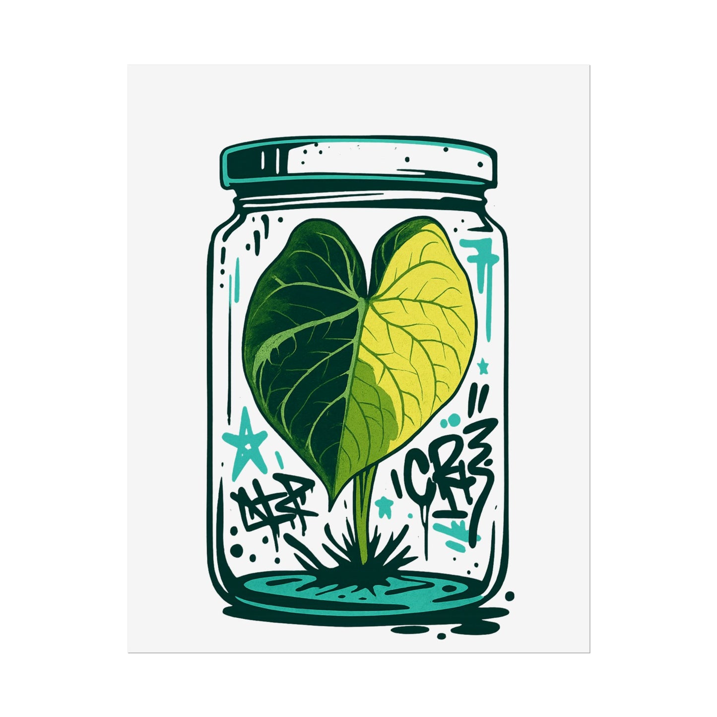 Microcultivate Graffiti Melo Aurea, Botanical Wall Art