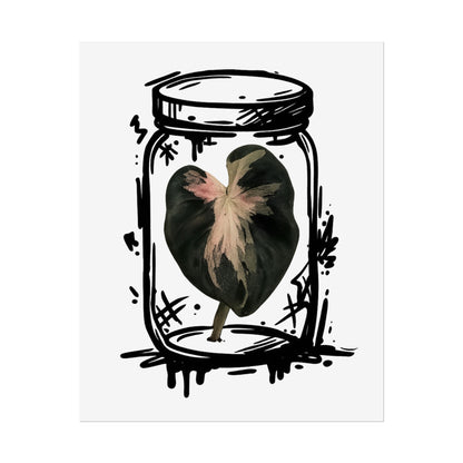 Microcultivate Balloon Heart Pink Graffiti Botanical Art Prints