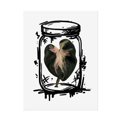 Microcultivate Balloon Heart Pink Graffiti Botanical Art Prints