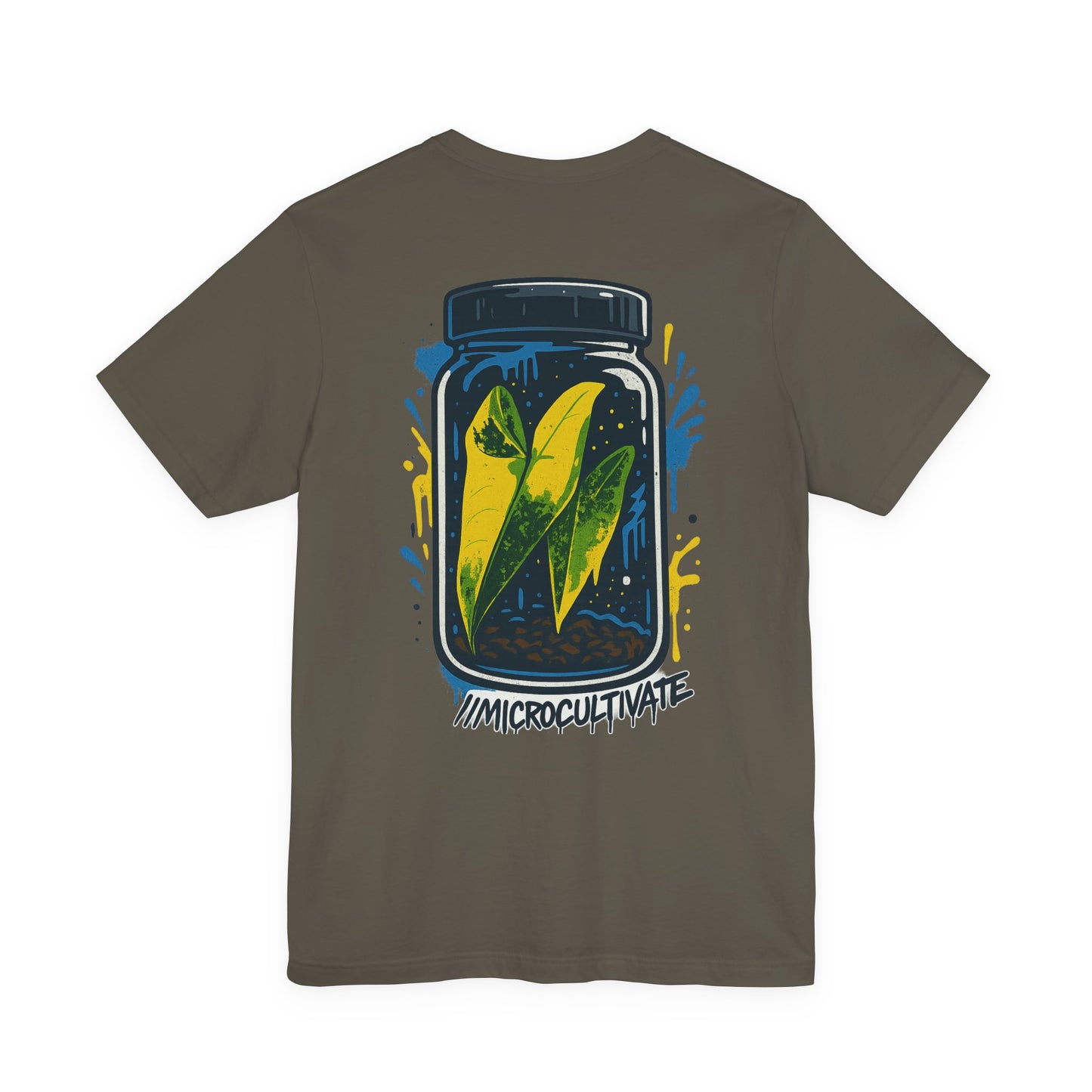 Eco-Friendly Graphic Tee Graffiti Tissue Culture Graphic Tee Perfect for Nature Lovers, Earth Day, Casual Wear, Gifts, Environmentalists