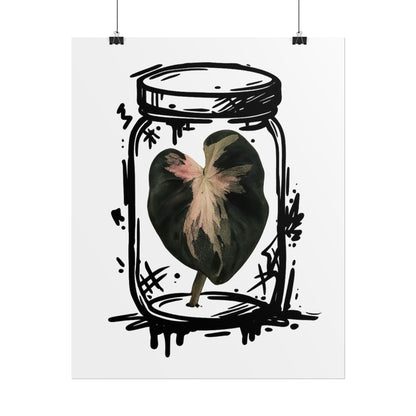 Microcultivate Balloon Heart Pink Graffiti Botanical Art Prints