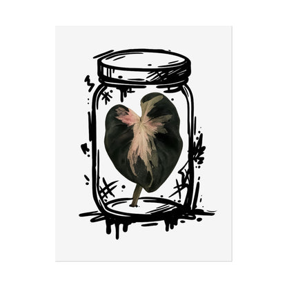 Microcultivate Balloon Heart Pink Graffiti Botanical Art Prints