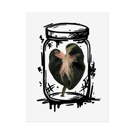 Microcultivate Balloon Heart Pink Graffiti Botanical Art Prints