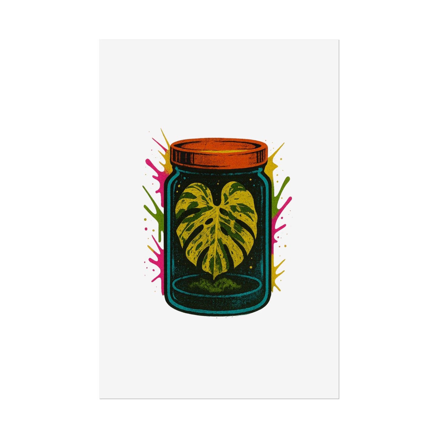 Microcultivate Monstera Graffiti Wall Art
