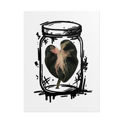 Microcultivate Balloon Heart Pink Graffiti Botanical Art Prints