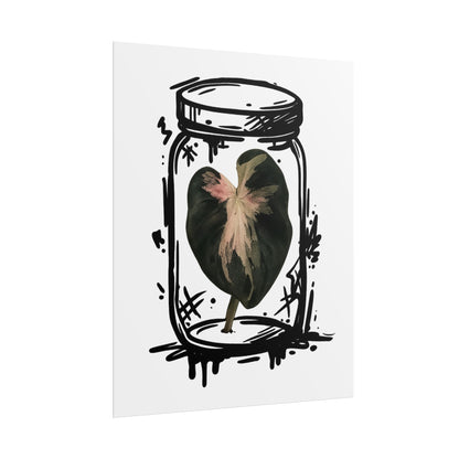 Microcultivate Balloon Heart Pink Graffiti Botanical Art Prints