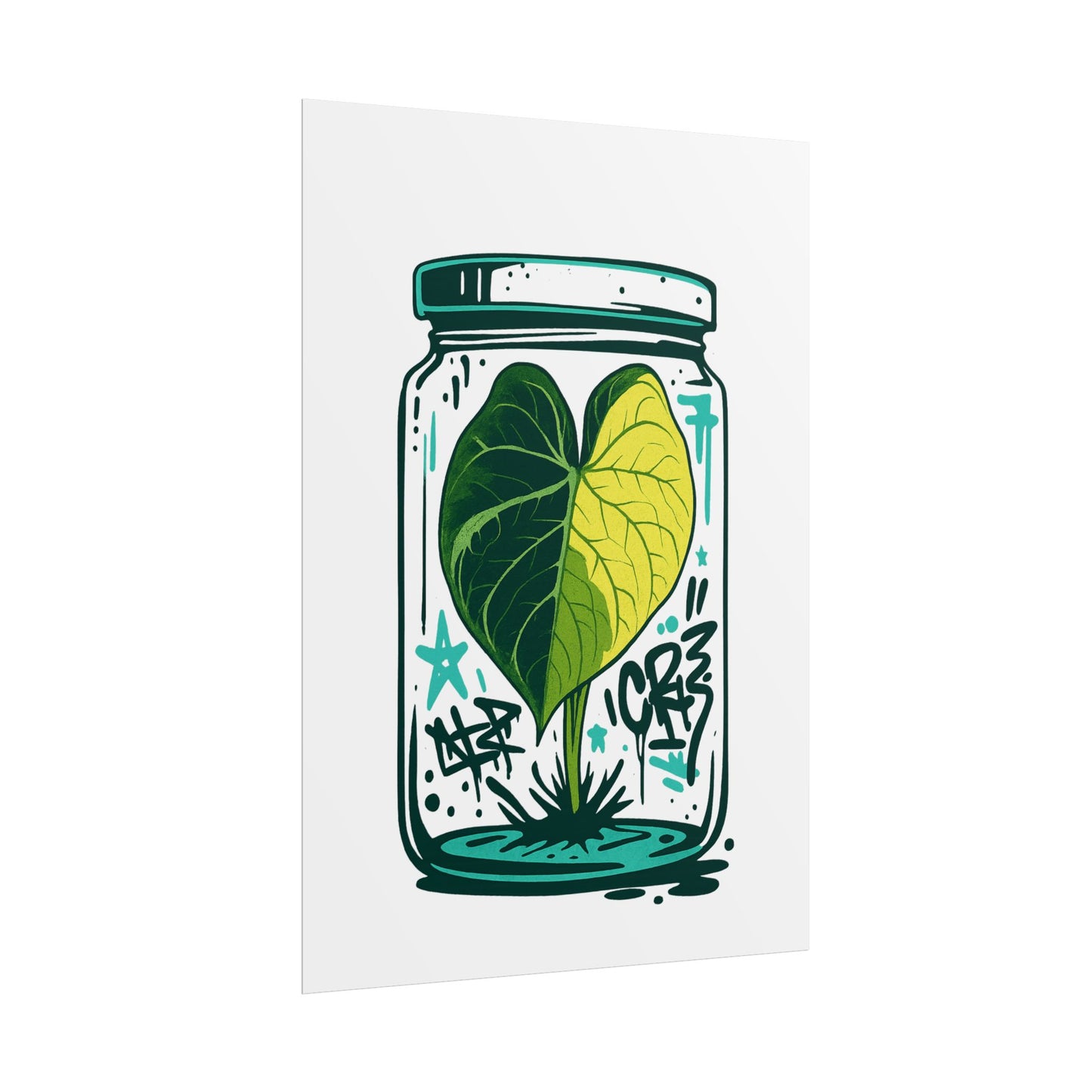 Microcultivate Graffiti Melo Aurea, Botanical Wall Art