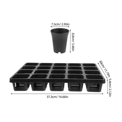1 set Succulent Nursery Pots Mini Flowerpot White Color 20 Holes Tray Set Plastic Reusable Garden Supply Tools Planting