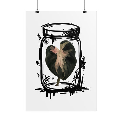 Microcultivate Balloon Heart Pink Graffiti Botanical Art Prints
