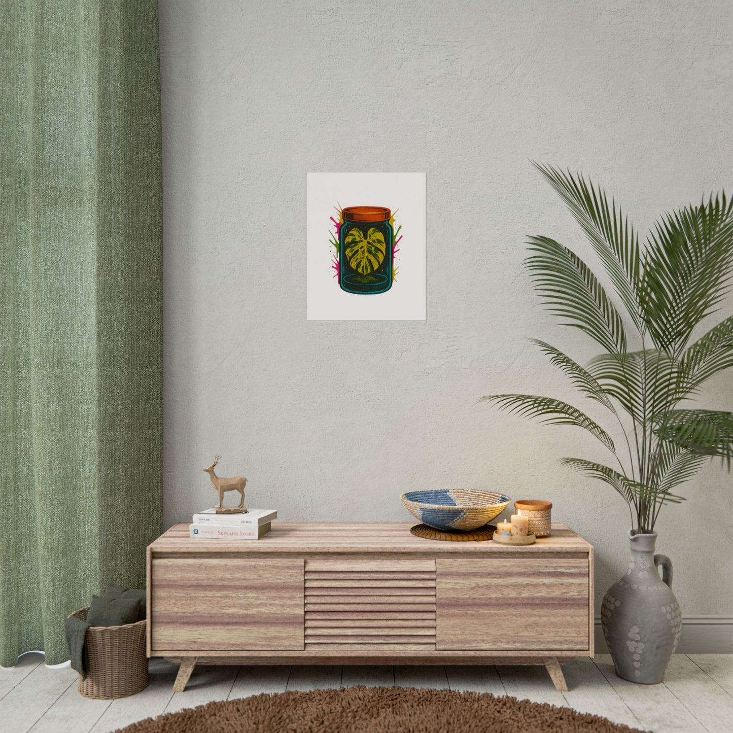 Microcultivate Monstera Graffiti Wall Art