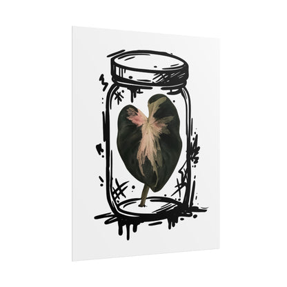 Microcultivate Balloon Heart Pink Graffiti Botanical Art Prints