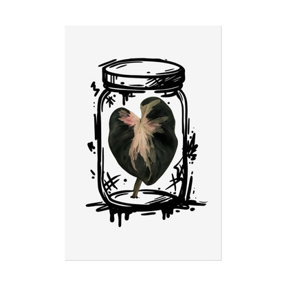 Microcultivate Balloon Heart Pink Graffiti Botanical Art Prints