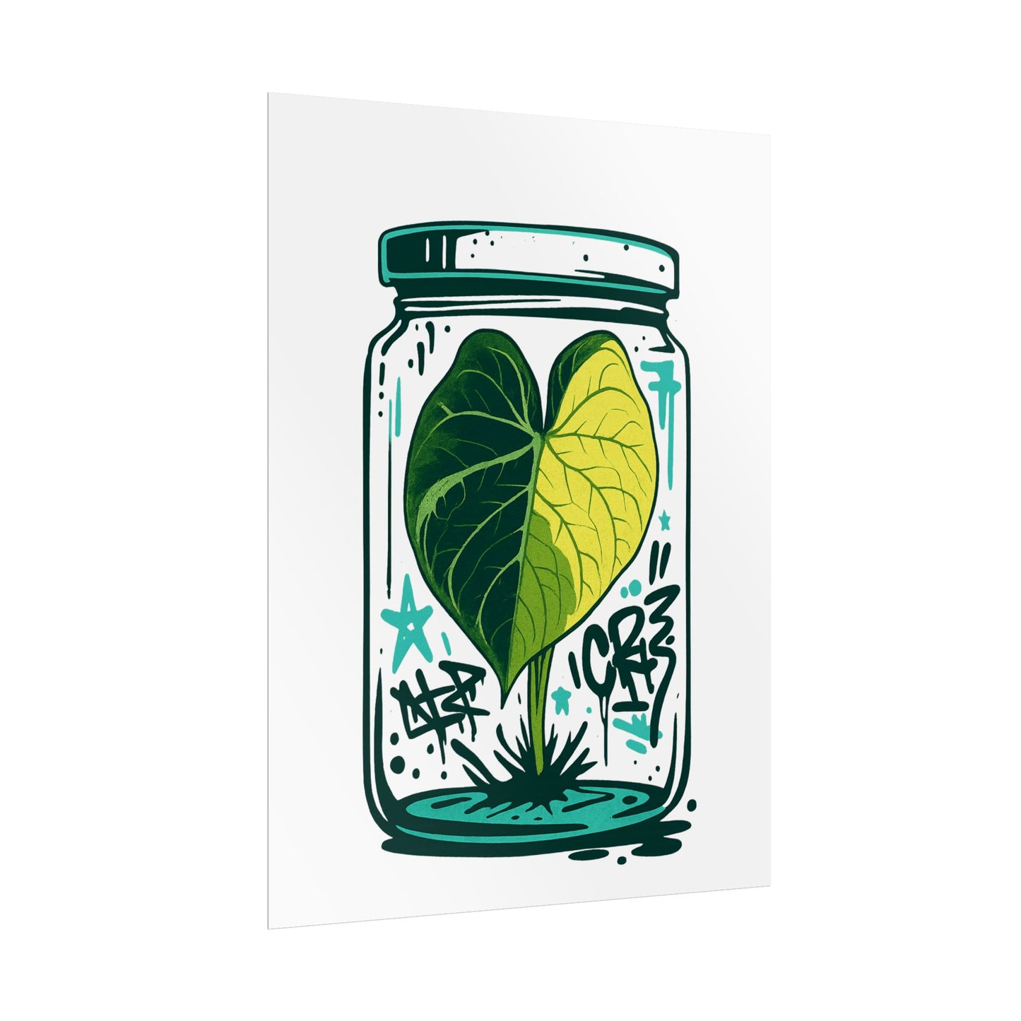 Microcultivate Graffiti Melo Aurea, Botanical Wall Art