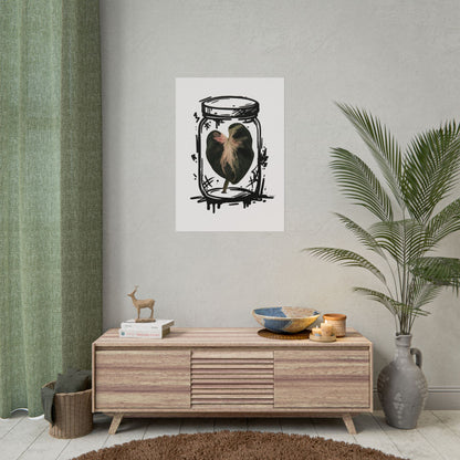 Microcultivate Balloon Heart Pink Graffiti Botanical Art Prints
