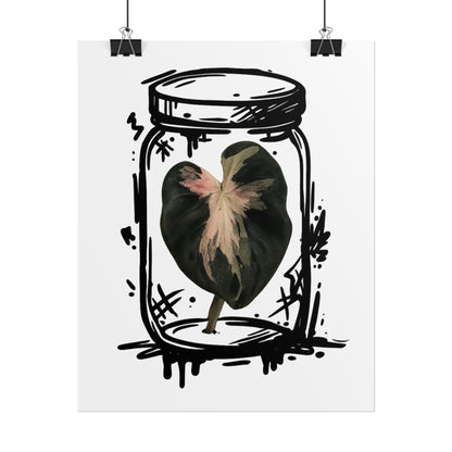 Microcultivate Balloon Heart Pink Graffiti Botanical Art Prints