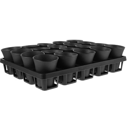 1 set Succulent Nursery Pots Mini Flowerpot White Color 20 Holes Tray Set Plastic Reusable Garden Supply Tools Planting